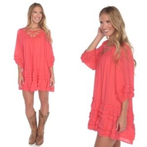 Umgee | Ruffled Boho Tunic Ruffle Dress